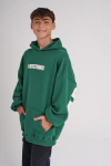 1164/ BUZO FRISADO UNISEX CON CAPUCHA ART STUDIO VERDE - comprar online