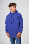 855- BUZO FRISADO CON CAPUCHA AZUL - comprar online