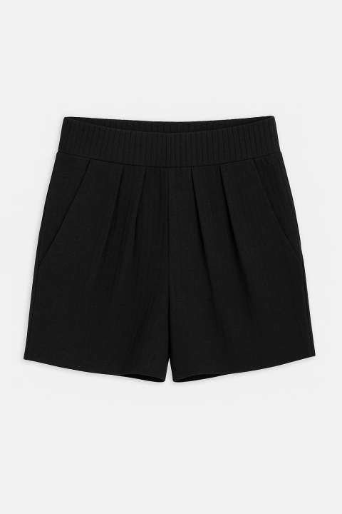 SHORT MORLEY CON BOLSILLOS ZAIRA NEGRO - comprar online