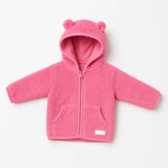 CAMPERITA CORDERITO CON CAPUCHA Y CIERRE FUCSIA - comprar online