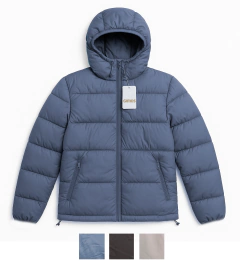 Imagen de 003-CAMPERA UNISEX IMPORTADA CON BOLSITA MOCHILA MARTU AZUL