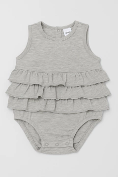 BODY CON BOMBACHA GRIS MELANGE - comprar online