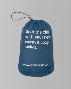003-CAMPERA UNISEX IMPORTADA CON BOLSITA MOCHILA AZUL en internet