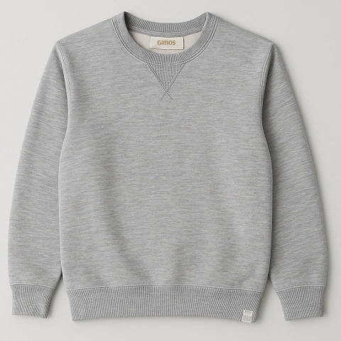 BUZO FRISADO CUELLO REDONDO GRIS MELANGE - comprar online