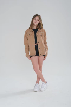 CAMPERA GABARDINA CON TACHAS CAMEL - Gimos