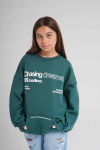 1165- BUZO ESCOTE REDONDO ZULETT VERDE - comprar online