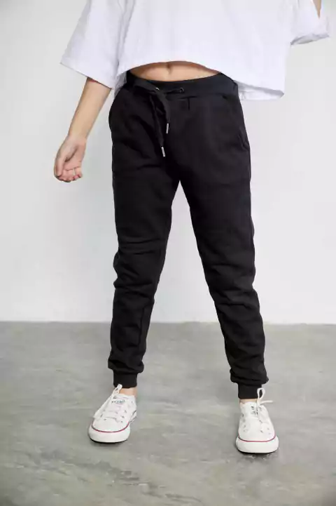 1094- JOGGING UNISEX FRIZADO NEGRO