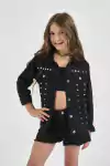 CAMPERA DE GABARDINA CON TACHITAS