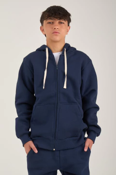 #4. COMBO UNISEX ESCOLAR CONJUNTO CAMPERA + PANTALON FRISADO AZUL - Gimos