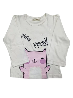 REMERA MANGA LARGA MEOW MEOW - comprar online