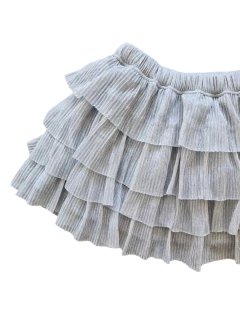 MINI TUL CON HILADO LUREX CON VOLADITOS FORRADA - Gimos