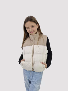 001-CHALECO UNISEX IMPORTADO BEIGE - tienda online