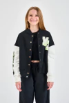 campera universitaria genoveva negro - comprar online