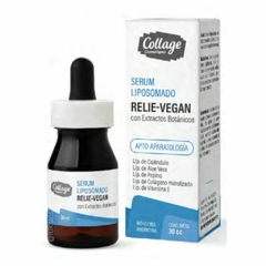 Collage Cosmetiques serum descongestivo liposomado Relie-Vegan con extractos botánicos x30cc
