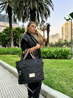 Bolso Myriam Negro y suela - comprar online