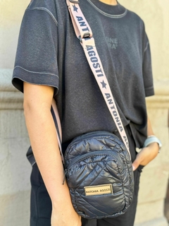Bandolera Alaska Negra y nude - comprar online