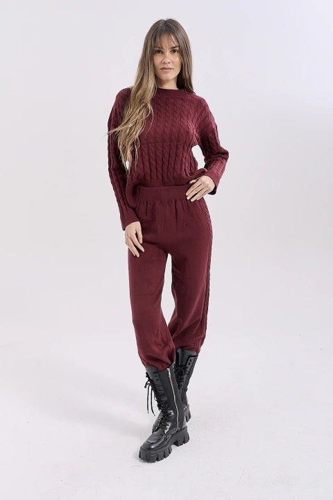 Sweater trenzas VASTERAS set tejido
