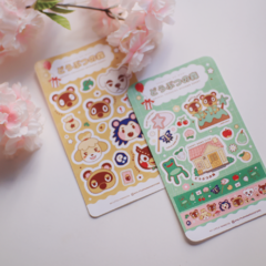 DŌBUTSU NO MORI ♥ Plancha de stickers - tienda online