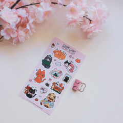 CHIBI NEKO ♥ Plancha de stickers - My Little Paradise