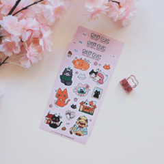 CHIBI NEKO ♥ Plancha de stickers - tienda online