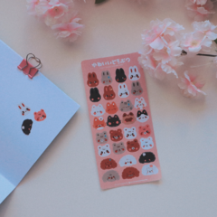 ANIMALITOS KAWAII ♥ Plancha de stickers - comprar online