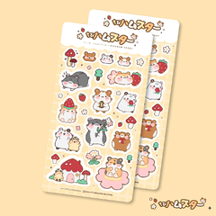 CHIBI HAMSTER ♥ Plancha de stickers