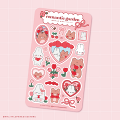 ROMANTIC GARDEN ♥ Plancha de stickers