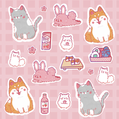 Hanami no tomodachi ♥ Set de stickers - comprar online