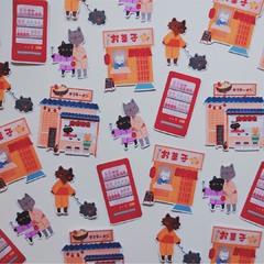 Neko town ♥ Set de stickers - comprar online