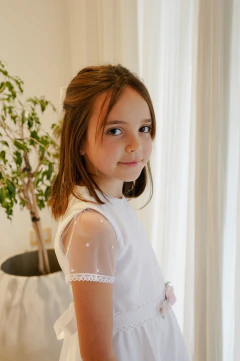 Vestido AGUSTINA - Vestidos de Comunión Bautismo y Fiesta para Nenas | Cuarto Creciente | Envíos a todo el país