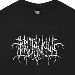 CAMISETA BRUTAL KILL OVERSIZED INFAME DARK BROWN - PRETO - loja online