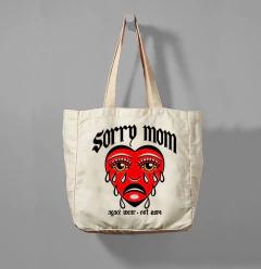 BOLSA/SACOLA ECOBAG AGACE WEAR SORRY MOM - CREME na internet