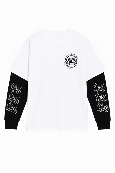 CAMISETA MANGA LONGA BLUNT WHERE LIPE - NEW WHITE - comprar online