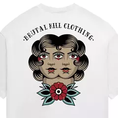 CAMISETA BRUTAL KILL OVERSIZED TATTLER - BRANCO - Agacê Store