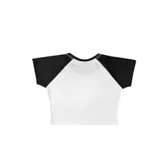 CROPPED BRUTAL KILL RAGLAN BEST FRIENDS - PRETO E BRANCO na internet