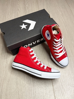 TENIS ALL STAR CHUCK TAYLOR CANO ALTO - VERMELHO - Agacê Store