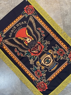 Bandeira Agace Crew Roses Eagle Blc Perse - loja online