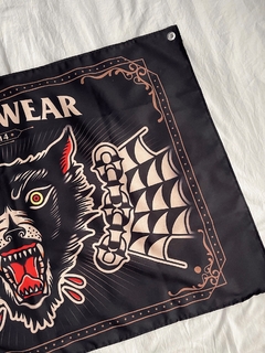 BANDEIRA AGACE CREW WOLFBLOOD - PRETO na internet