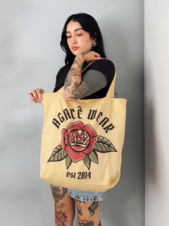 BOLSA/SACOLA ECOBAG AGACE WEAR ROSA CLAN - CREME - comprar online