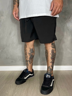 BERMUDA / SHORT TACTEL BASICO AGACE - PRETO SIMPLES na internet