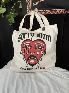 BOLSA/SACOLA ECOBAG AGACE WEAR SORRY MOM - CREME na internet