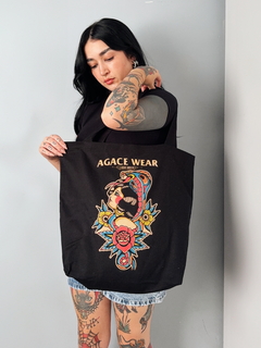 BOLSA/SACOLA ECOBAG AGACE WEAR OLD WOMAN - PRETO - comprar online