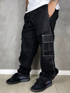 CALÇA JEANS CARGO AGACE - BLACK LINE - Agacê Store