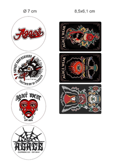 CARTELA DE ADESIVOS AGACE WEAR - comprar online