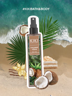 BODY MIST SHIMMER COCONUT VIBES - KIKI BATH & BODY - IDRAET - Zefora