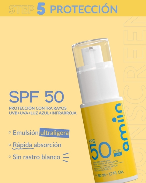 SPF 50 Sunscreen Emulsion -Amiin - Idraet - comprar online