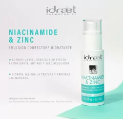 Niacinamide & Zinc - Emulsión correctora Hidratante idraet - comprar online