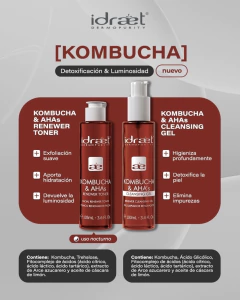 KOMBUCHA & AHA’s RENEWER CLEANSING GEL - Gel de Limpieza Renovador - IDRAET en internet