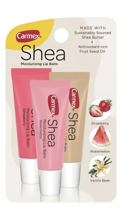 Carmex Bálsamo labial Shea pack x3 unidades