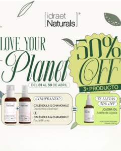 PROMO IDRAET ABRIL 50% OFF en el tercer producto - NATURALS